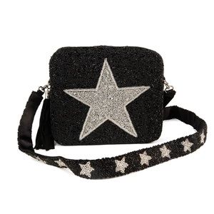 Tiana hand beaded crossbody purse